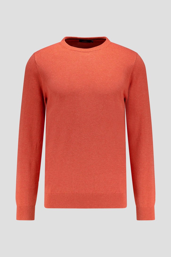 Pull orange rouille à col rond de Dansaert Blue pour Hommes