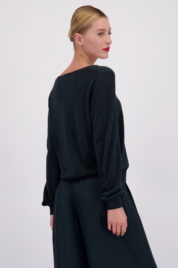 Le dos de Pull pailleté vert foncé de D'Auvry pour Femmes