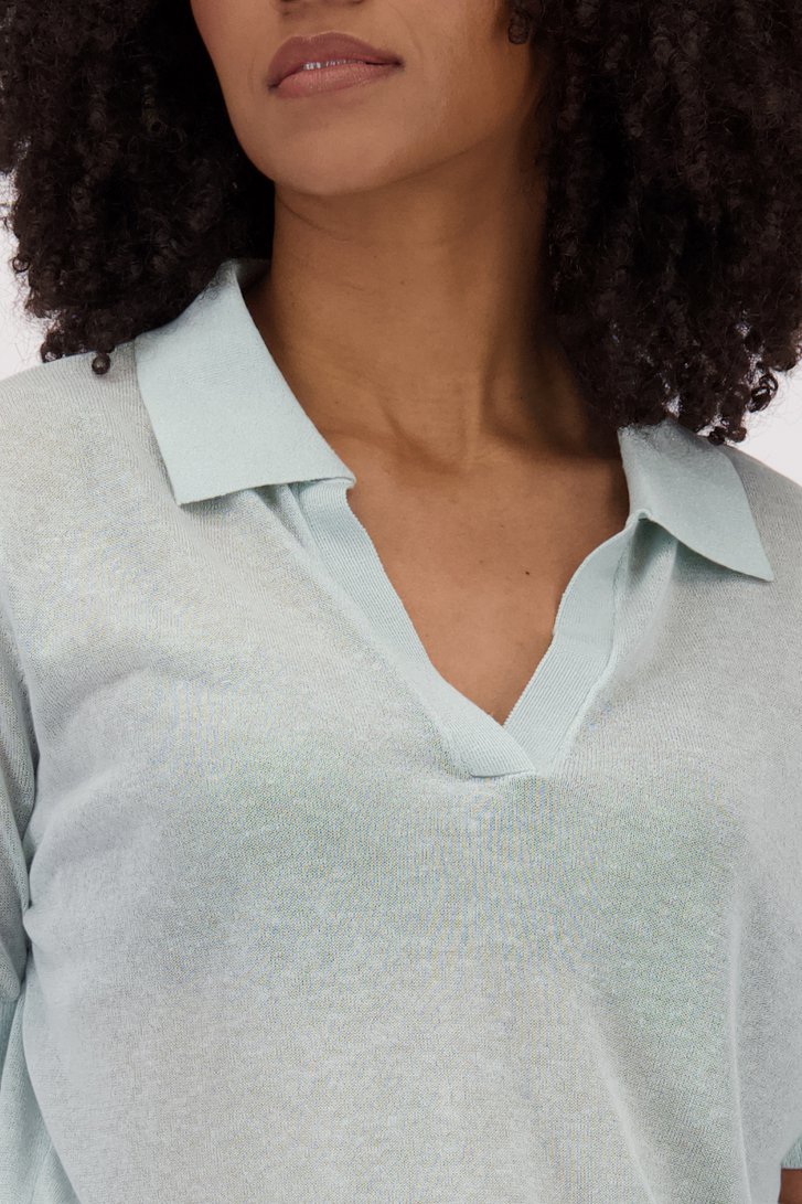 Pull pastel turquoise à manches courtes de Louise pour Femmes