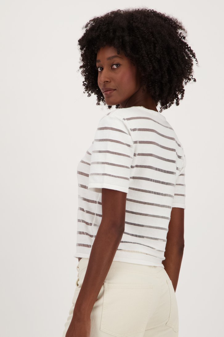 Pull rayé écru de JDY pour Femmes