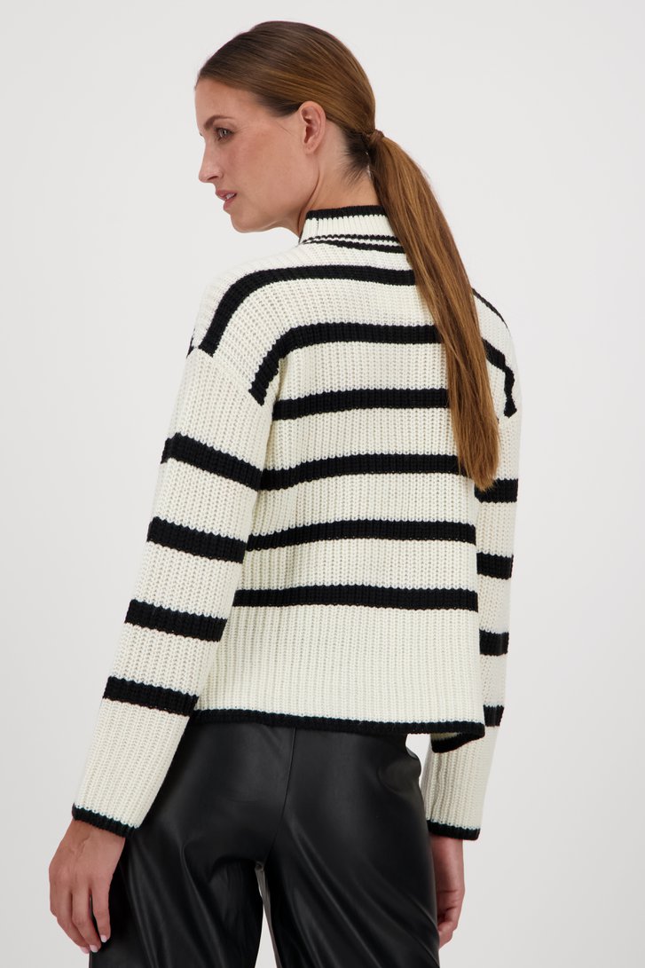 Pull rayé noir et écru	 de JDY pour Femmes