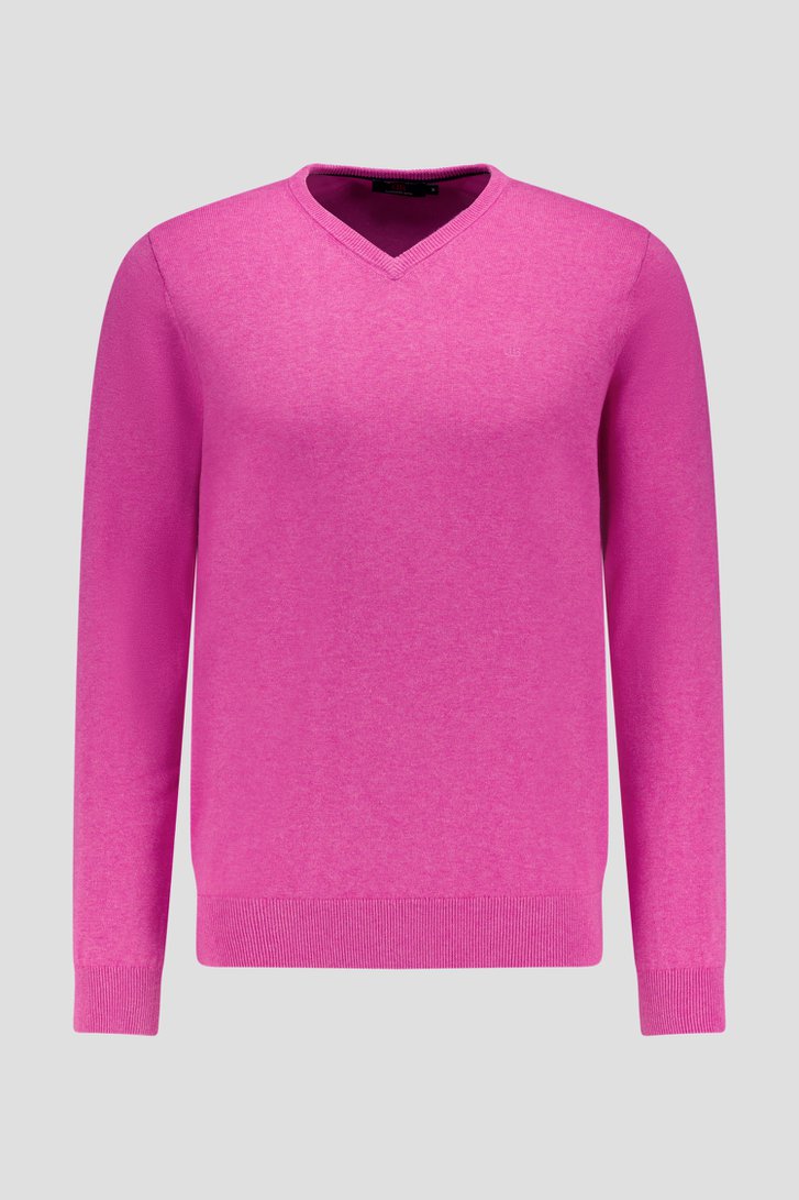 Pull rose avec col en V de Dansaert Blue pour Hommes