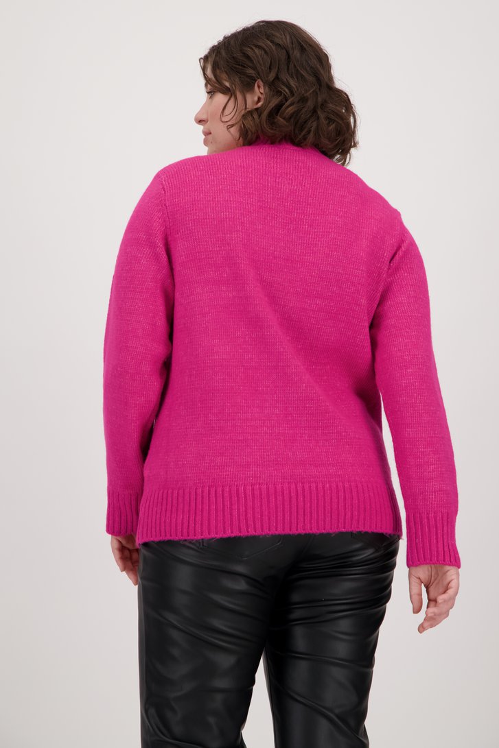 Pull rose avec motif ajouré	 de Only Carmakoma pour Femmes