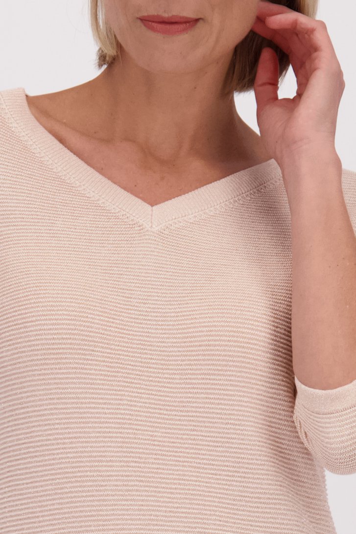 Détail de Pull rose avec paillettes de Claude Arielle pour Femmes