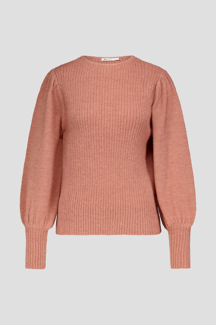 Pull rose pâle avec de la laine de D'Auvry pour Femmes