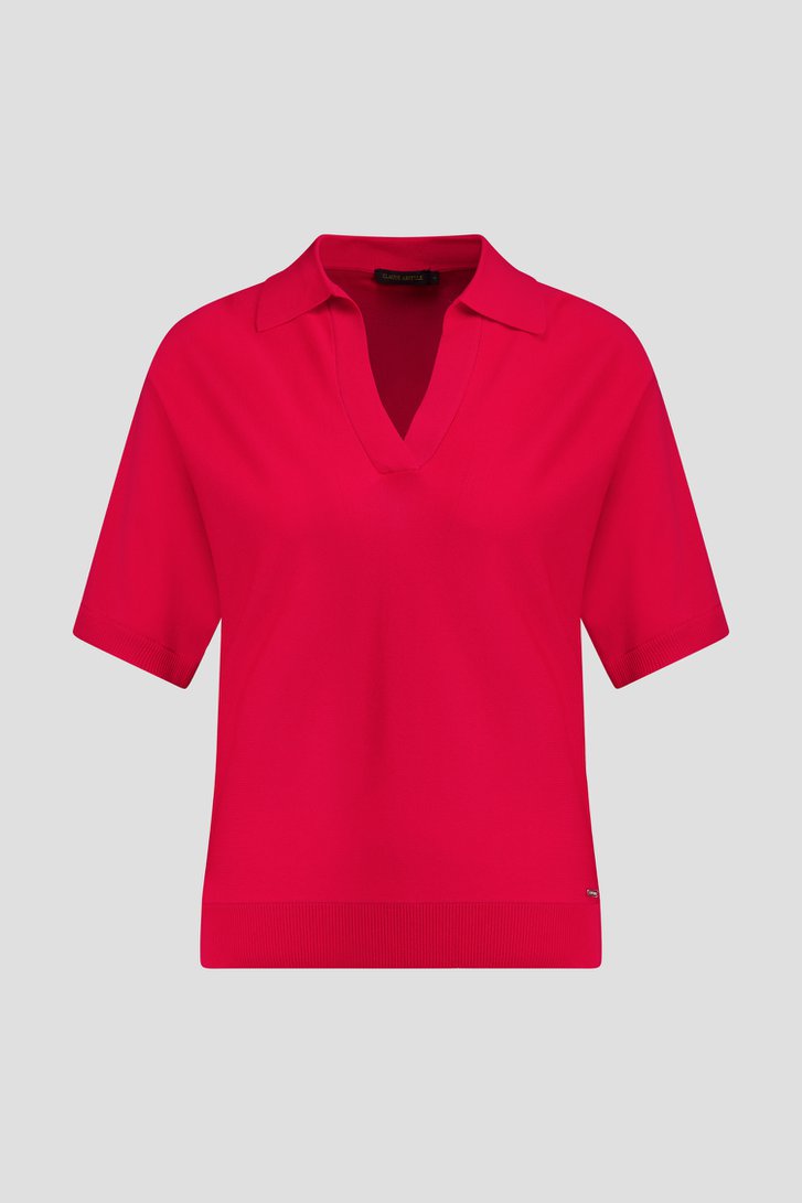 Photo produit 1 de Pull rouge à manches courtes de Claude Arielle pour Femmes