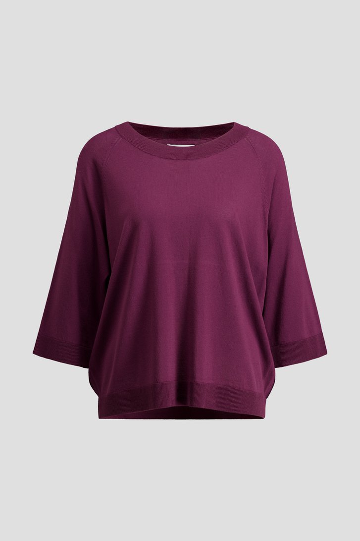 Photo produit 1 de Pull rouge bordeaux à manches 3/4 de D'Auvry pour Femmes