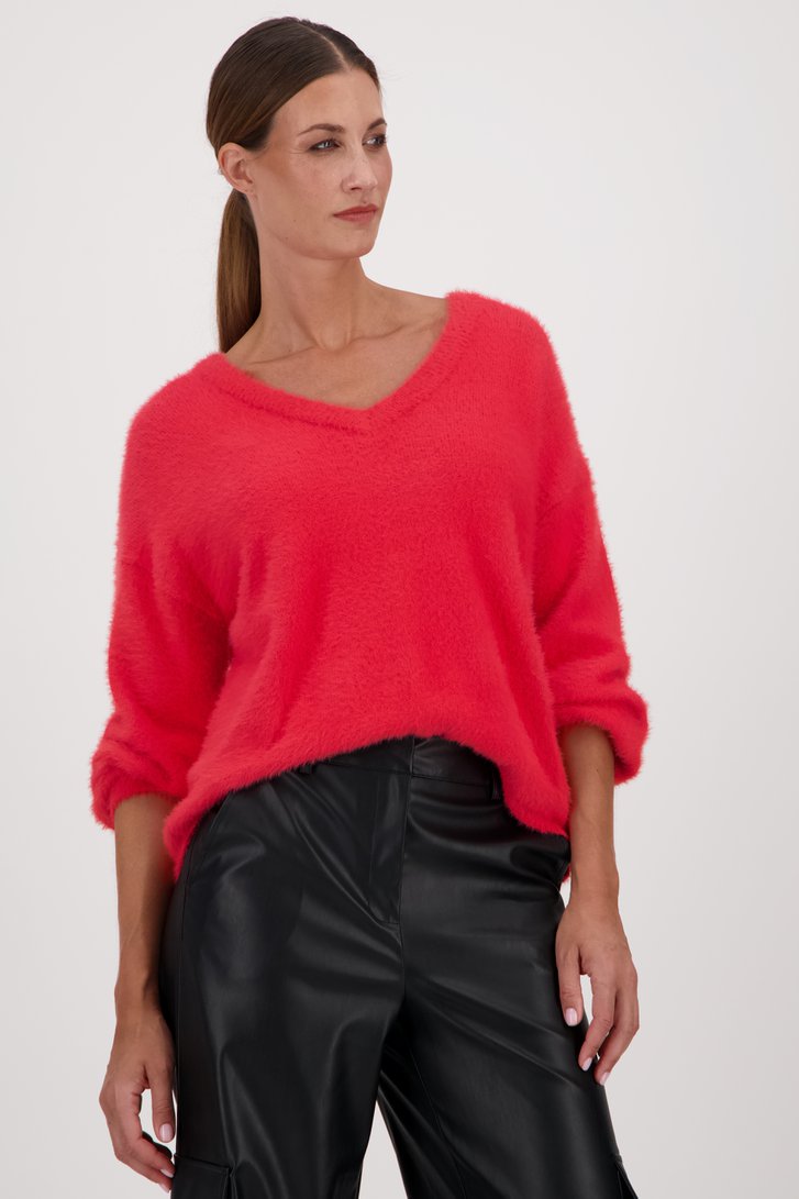 Pull rouge doux de JDY pour Femmes