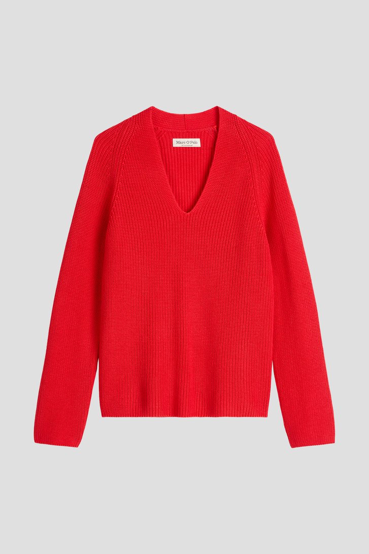 Photo produit 1 de Pull rouge en maille à encolure ronde de Marc O'Polo pour Femmes