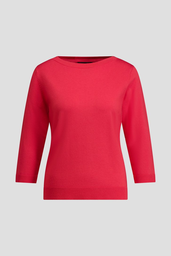 Photo produit 1 de Pull rouge finement tricoté de Claude Arielle pour Femmes