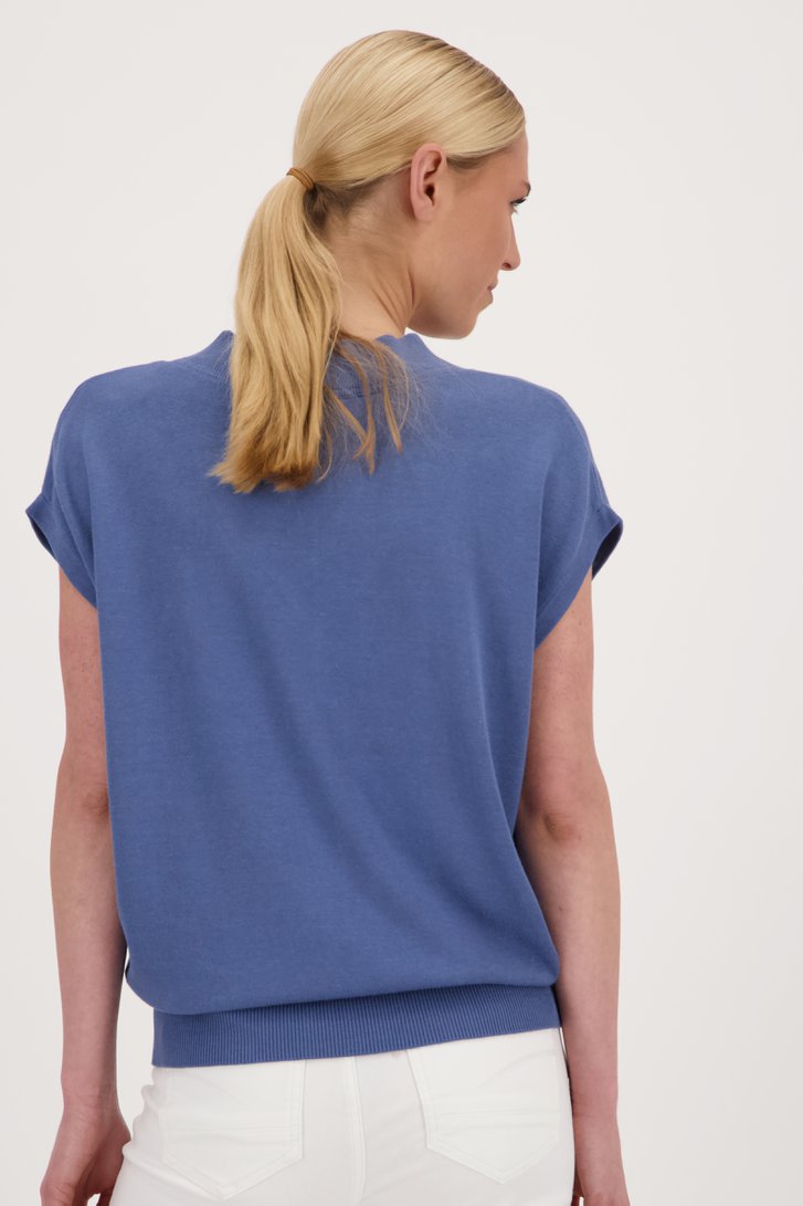 Pull sans manches bleu de Liberty Island pour Femmes