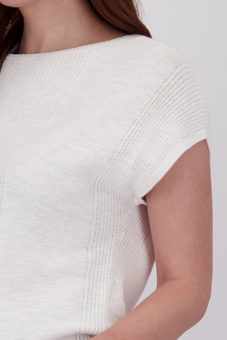 Pull sans manches en maille blanche de Libelle pour Femmes