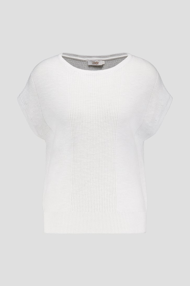 Pull sans manches en maille blanche de Libelle pour Femmes