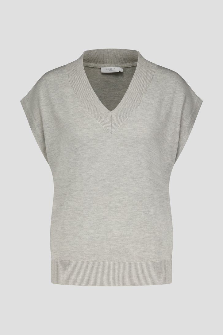 Pull sans manches gris clair de Liberty Island pour Femmes