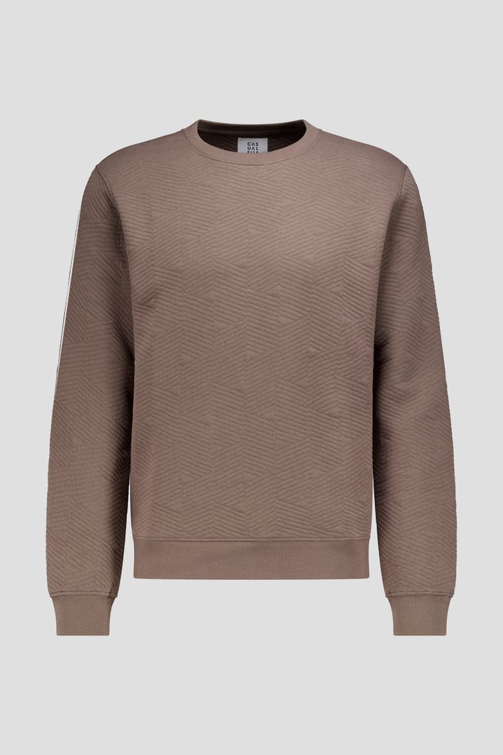 Photo produit 1 de Pull texturé marron de Casual Five pour Hommes