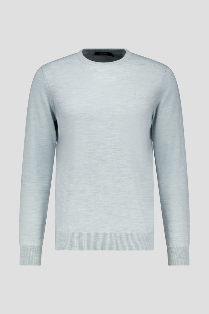 Pull tricot fin vert clair à col rond de Dansaert Black pour Hommes