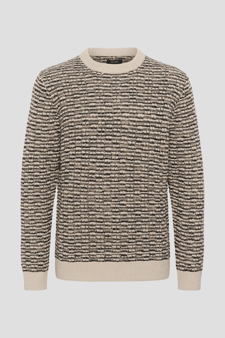 Photo produit 1 de Pull tricoté beige-marron de Matinique pour Hommes