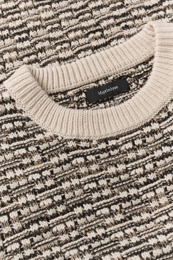 Photo produit 2 de Pull tricoté beige-marron de Matinique pour Hommes