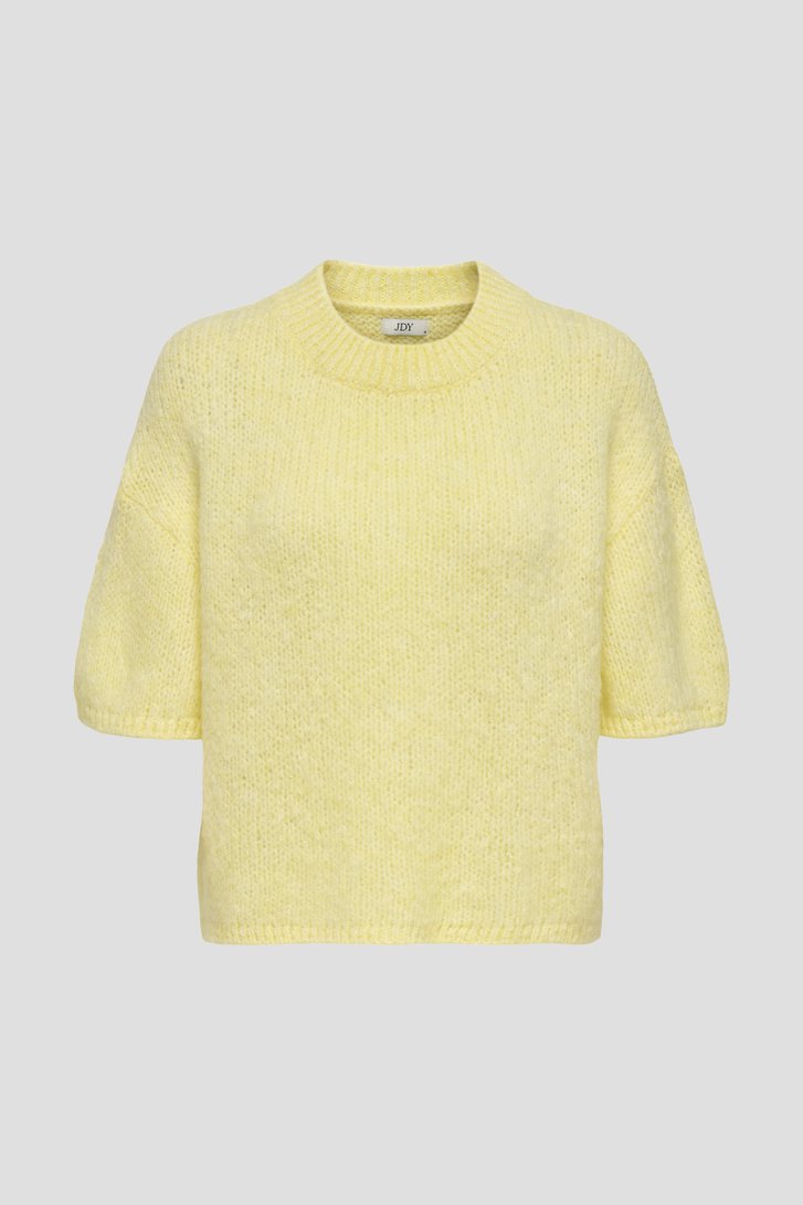 Photo produit 1 de Pull tricoté jaune clair à manches courtes  de JDY pour Femmes