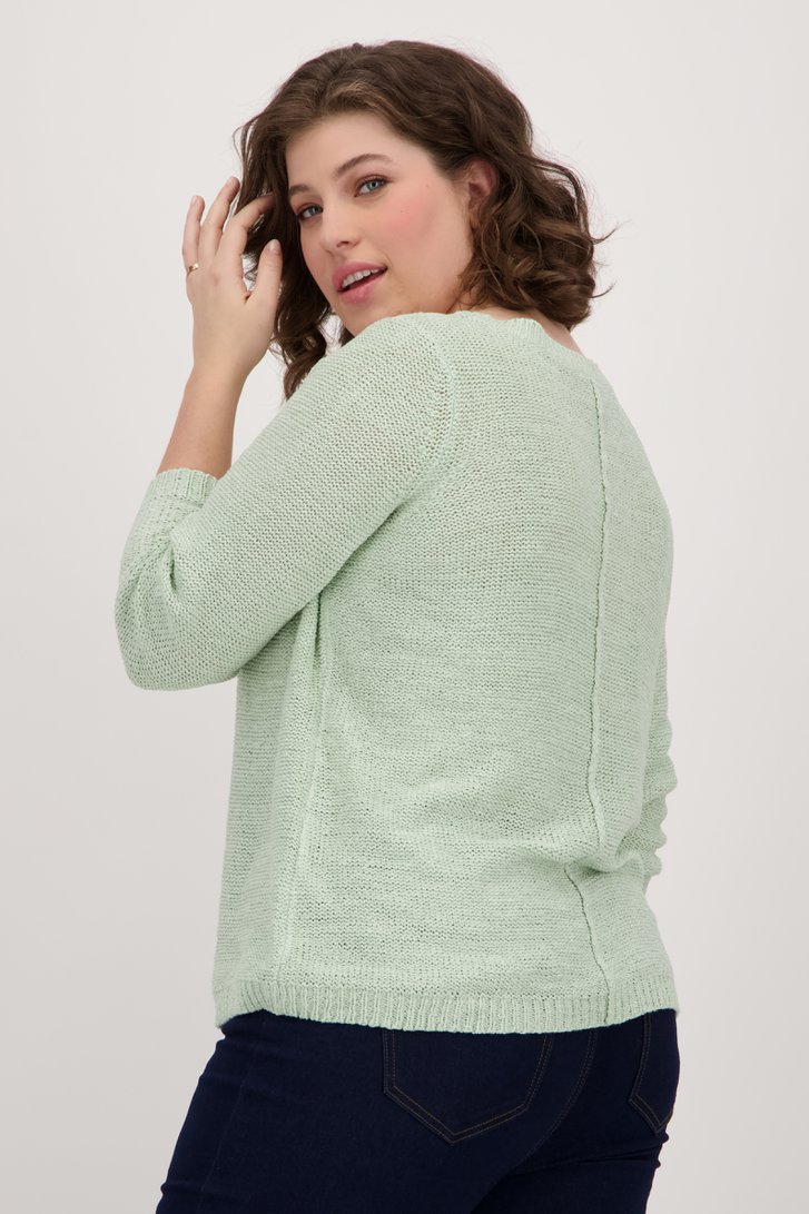 Pull tricoté vert de Only Carmakoma pour Femmes