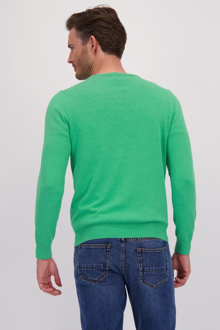 Pull vert à col rond de Dansaert Blue pour Hommes