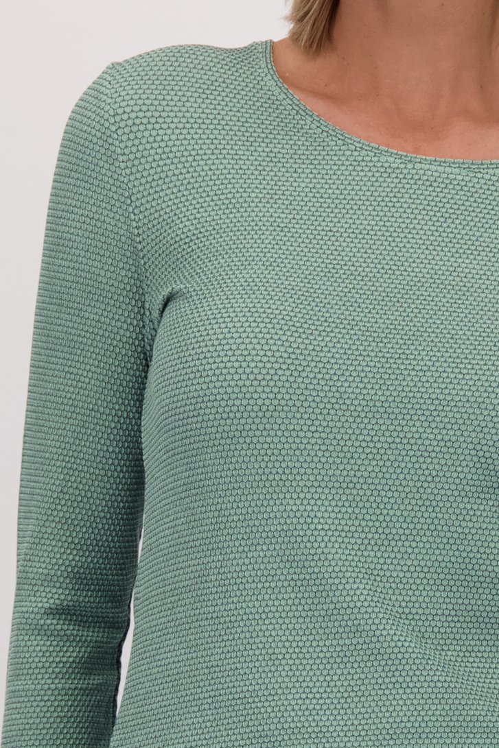 Détail de Pull vert à motif cercles all-over de Claude Arielle pour Femmes