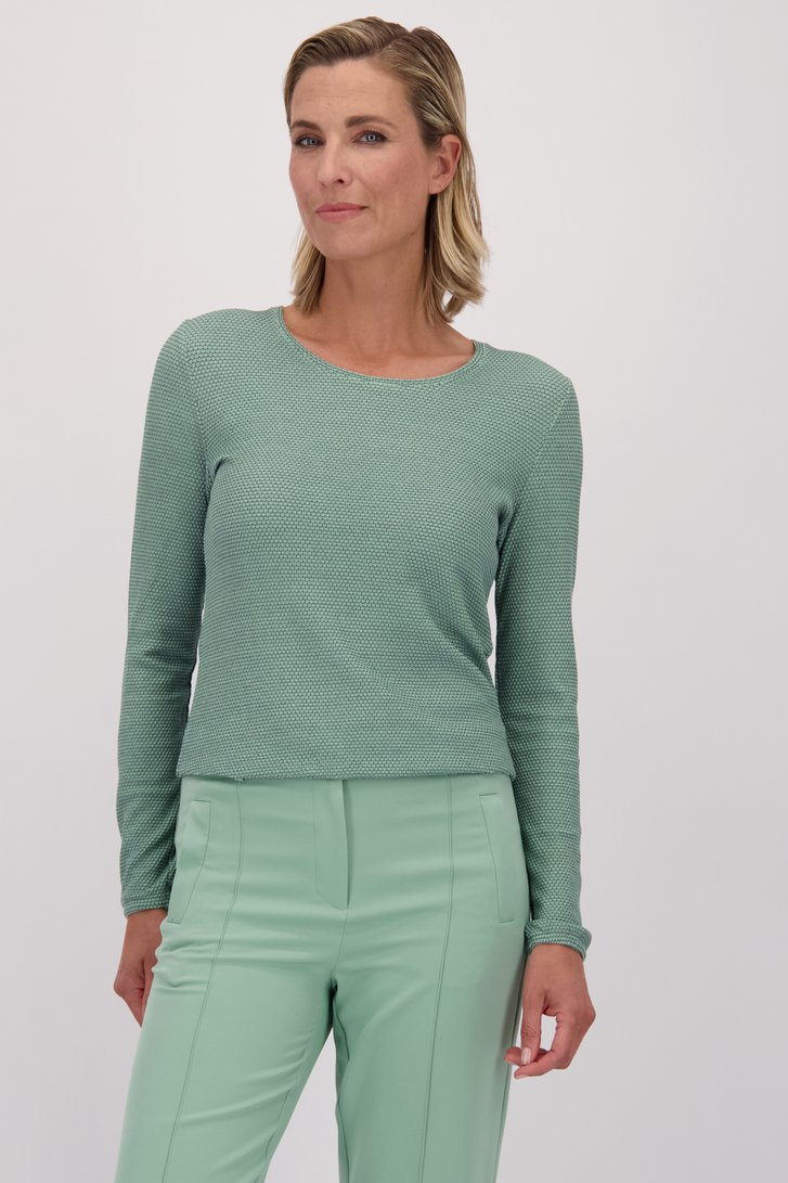 Le devant de Pull vert à motif cercles all-over de Claude Arielle pour Femmes