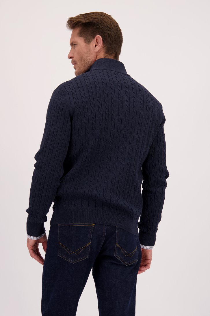 Le dos de Pull vert avec encolure haute de Dansaert Blue pour Hommes