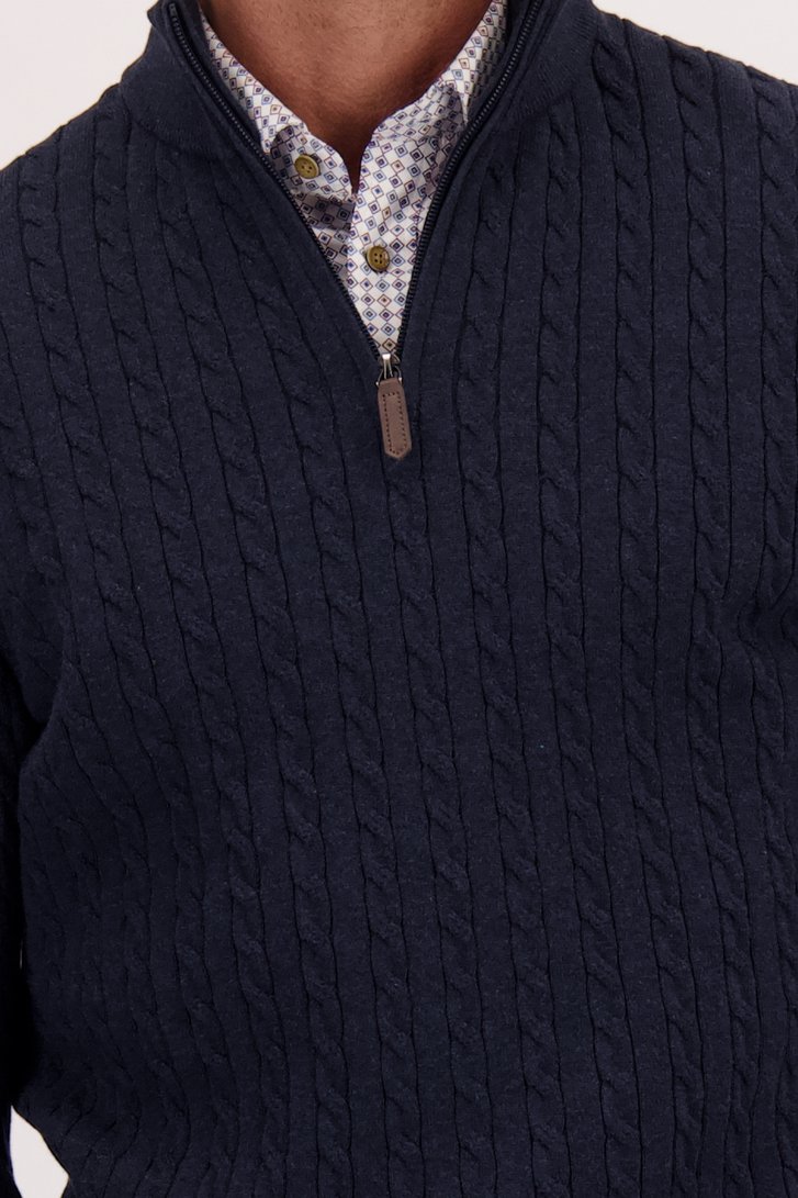 Détail de Pull vert avec encolure haute de Dansaert Blue pour Hommes