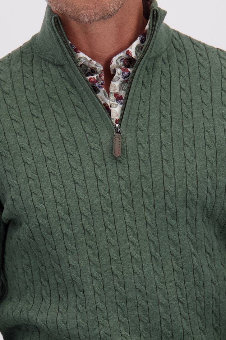 Détail de Pull vert avec encolure haute de Dansaert Blue pour Hommes