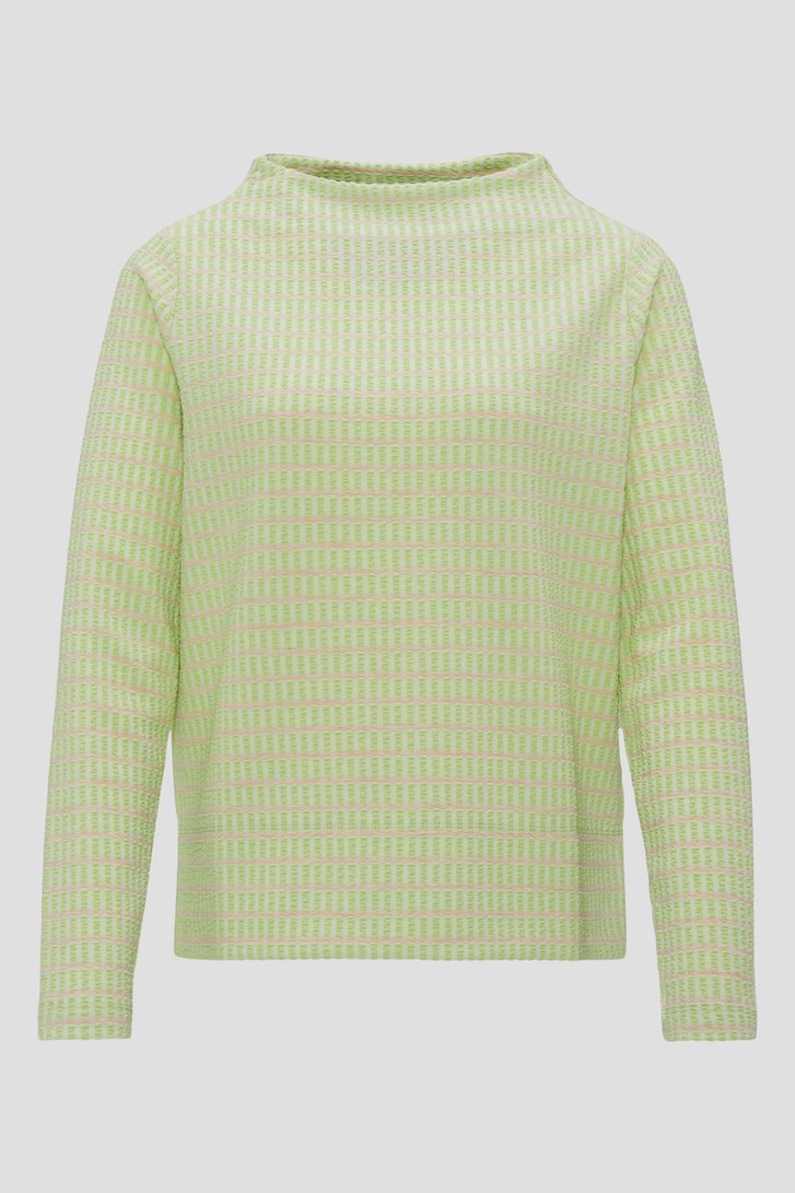 Pull vert avec tissu texturé gaufré de Opus pour Femmes