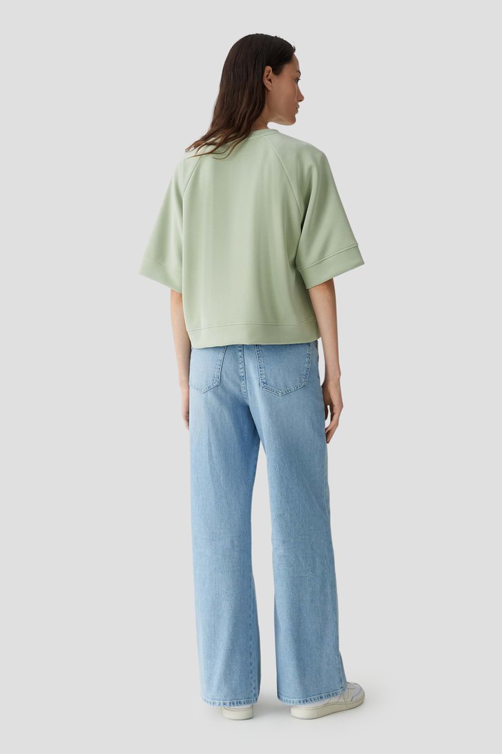 Pull vert clair à manches mi-longues de Opus pour Femmes