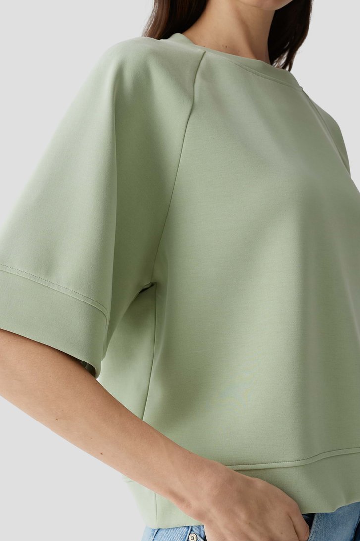Pull vert clair à manches mi-longues de Opus pour Femmes