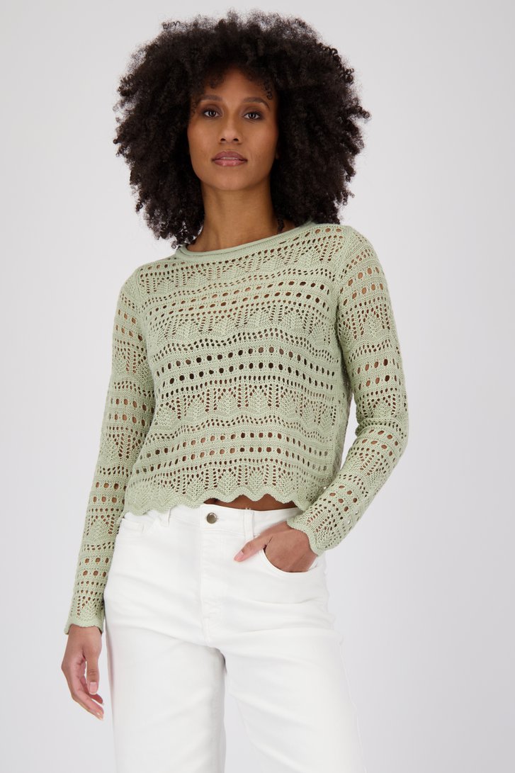Pull vert crocheté de JDY pour Femmes