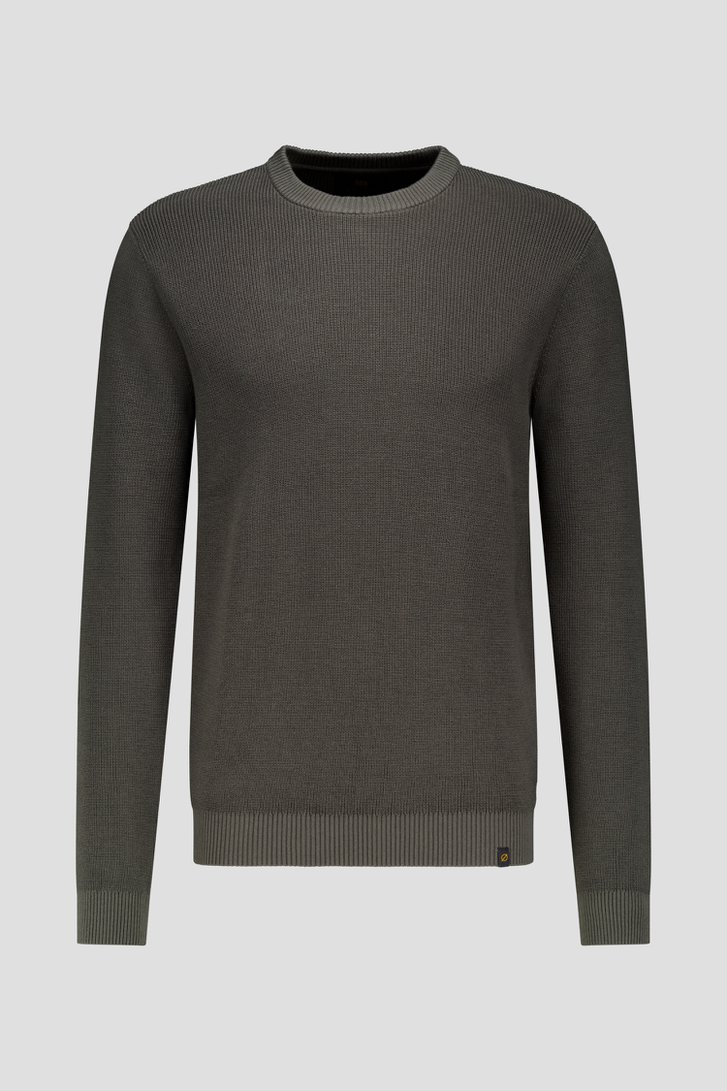 Photo produit 1 de Pull vert foncé à col rond de Ravøtt pour Hommes