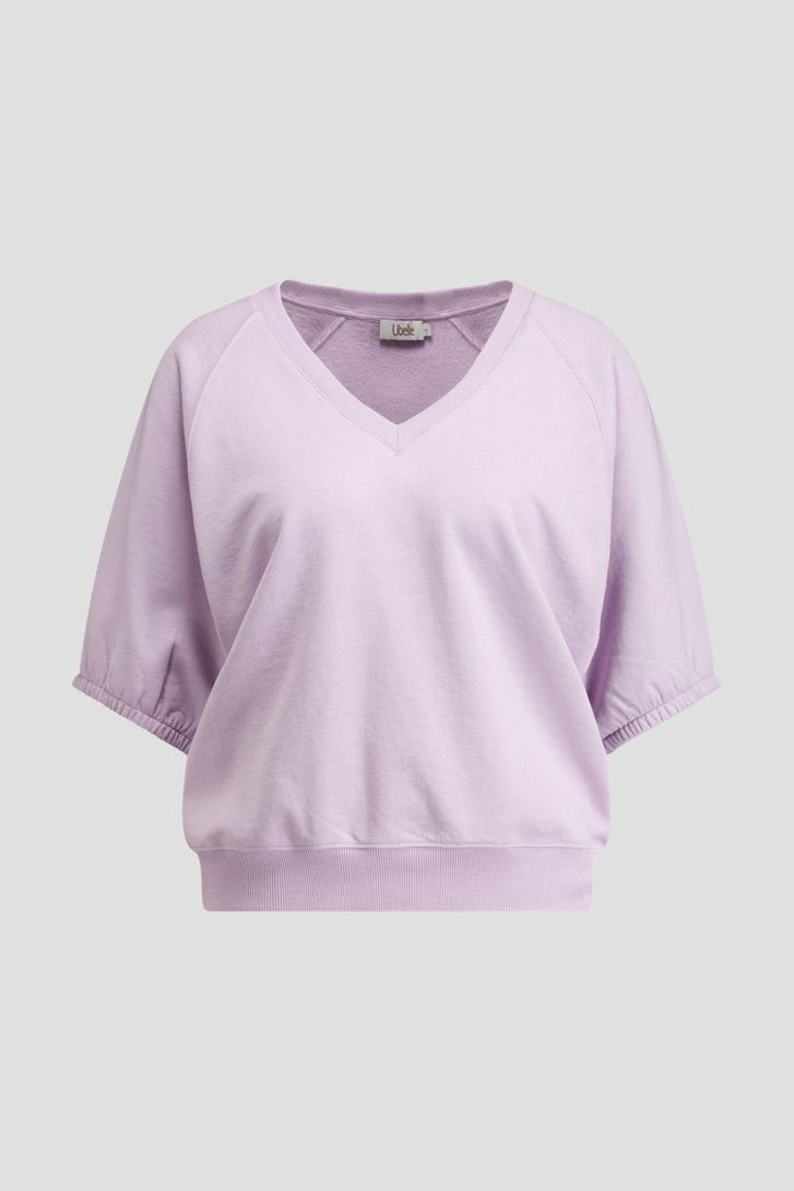 Photo produit 1 de Pull violet à manches courtes de Libelle pour Femmes