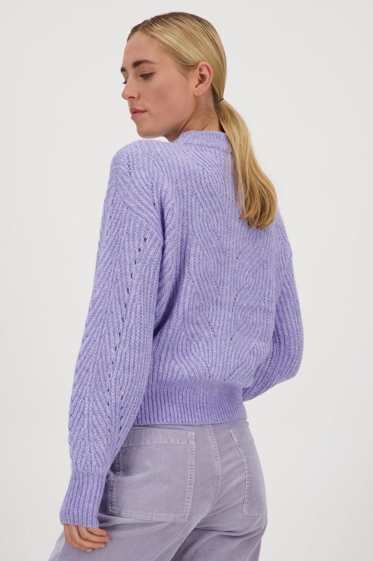 Pull violet à manches larges de Opus pour Femmes