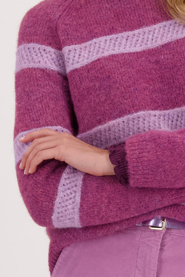 Pull violet à rayures lilas de Libelle pour Femmes