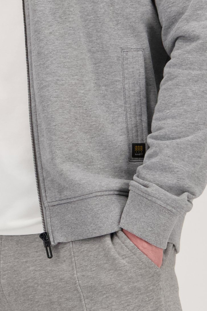 Pull zippé gris clair	 de Liberty Island pour Hommes