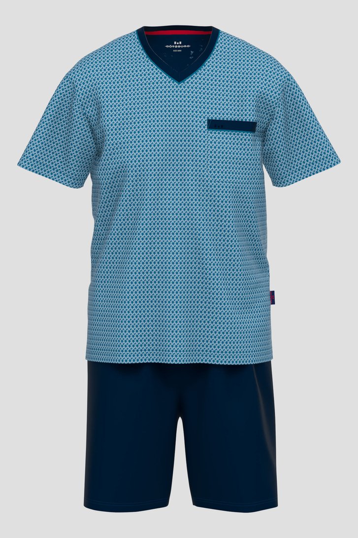 Pyjama bleu avec short de Götzburg pour Hommes