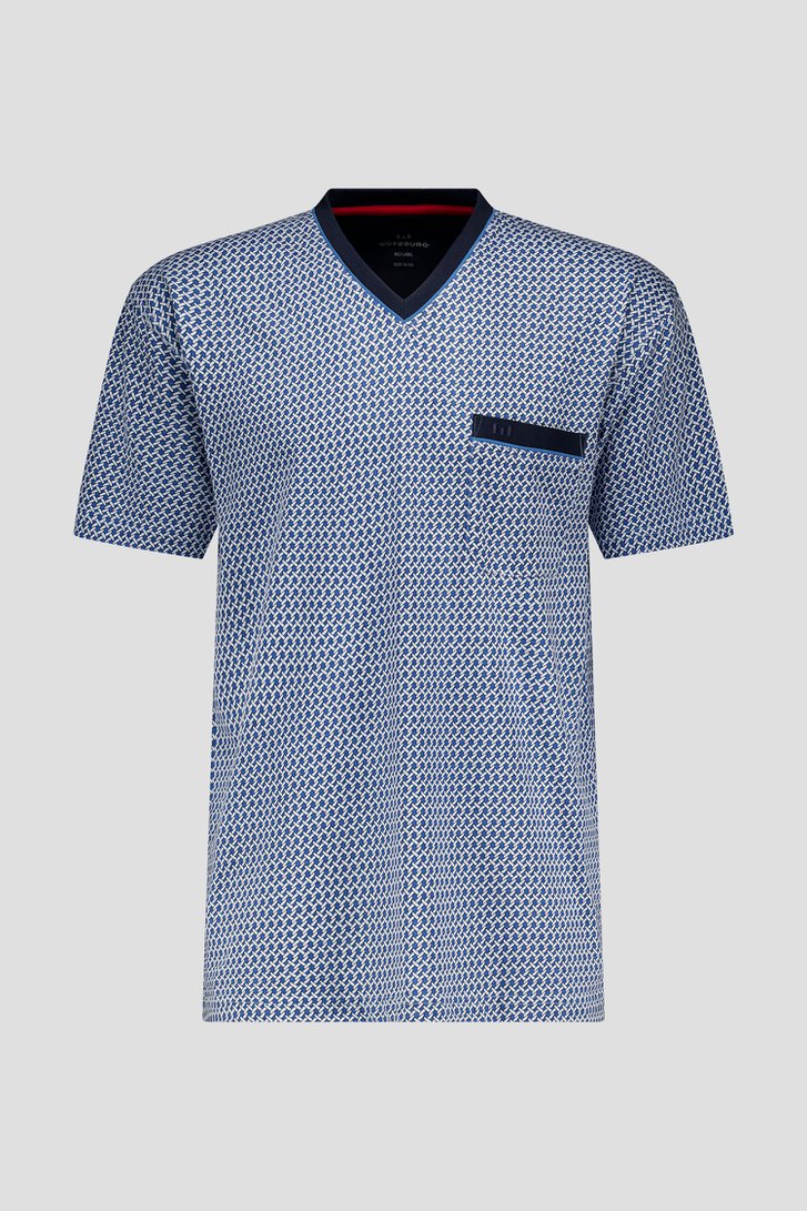 Pyjama bleu avec short de Götzburg pour Hommes