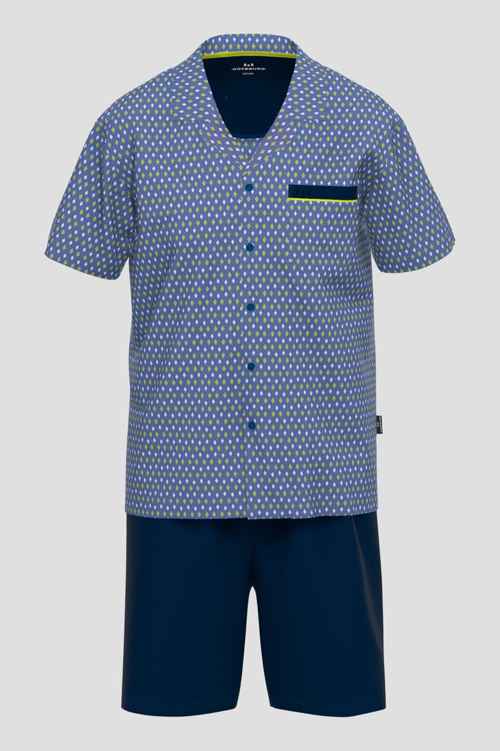 Pyjama bleu avec short de Götzburg pour Hommes