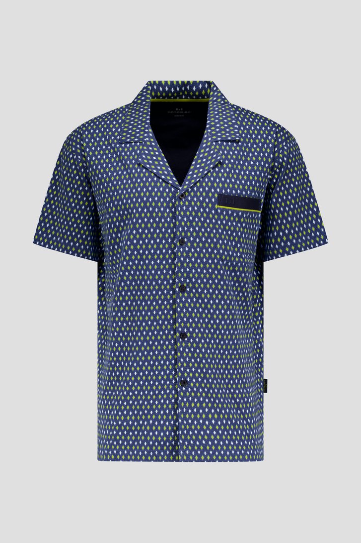 Pyjama bleu avec short de Götzburg pour Hommes