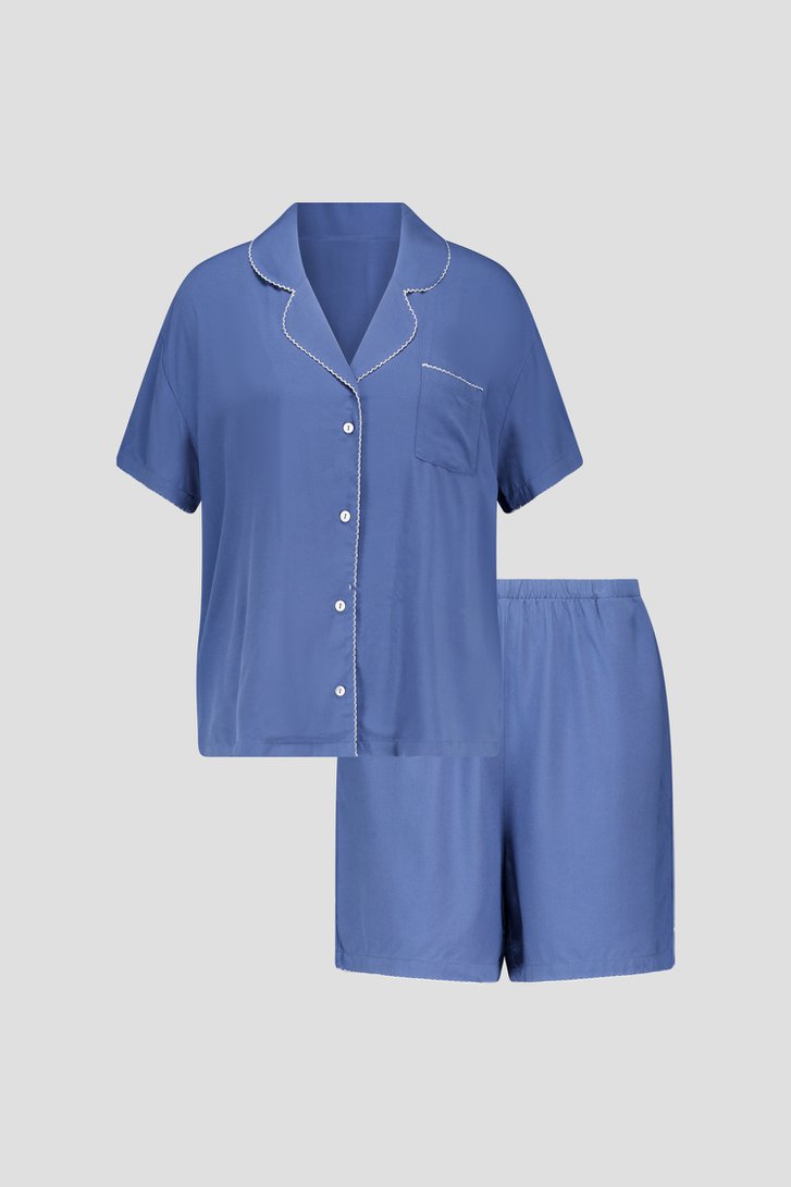 Pyjama bleu avec short de Liberty Island pour Femmes