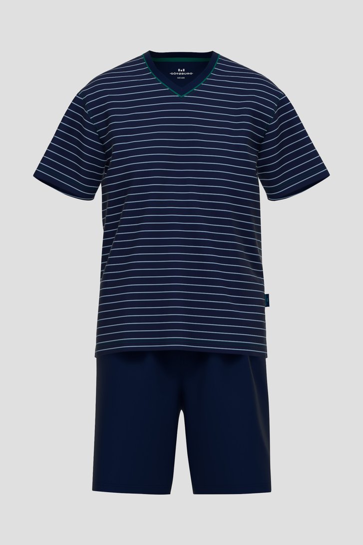 Pyjama bleu avec T-shirt et short de Liberty Island pour Hommes