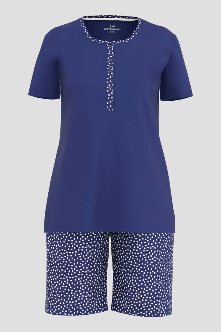 Pyjama bleu marine avec short de Götzburg pour Femmes