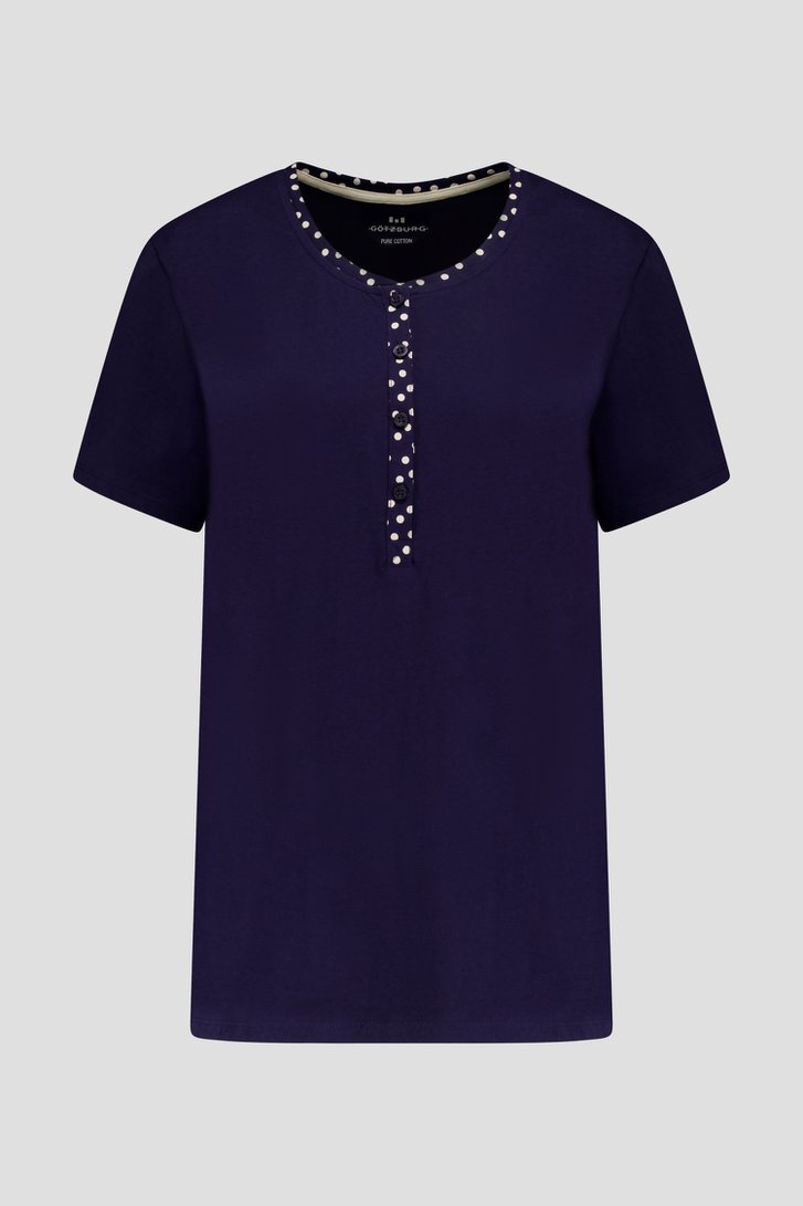 Pyjama bleu marine avec short de Götzburg pour Femmes