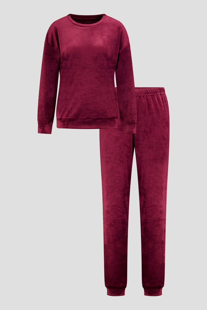 Photo produit 1 de Pyjama bordeaux en velours de Liberty Island pour Femmes
