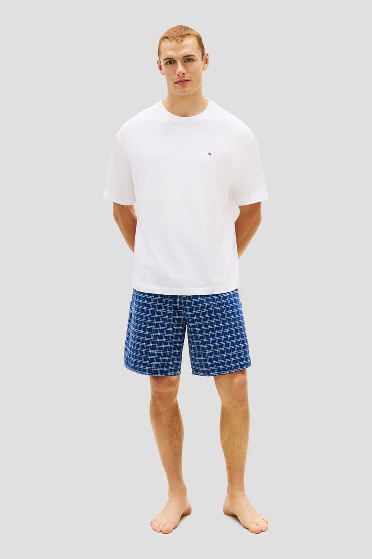 Productfoto 4 van Pyjama met wit T-shirt en blauwe short  door Tommy Hilfiger voor Heren
