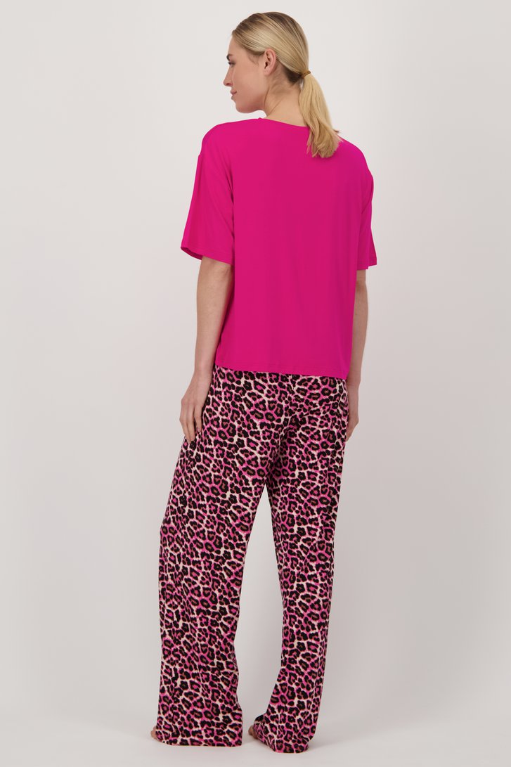 Pyjama rose avec imprimé léopard de Liberty Island pour Femmes